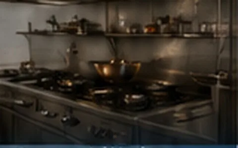 Professional stainless steel commercial kitchen range
